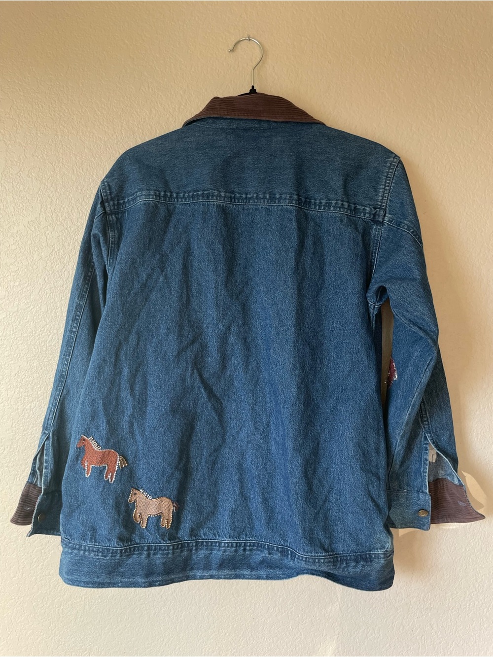 The Quacker Factory Denim Jacket with Embroidered Beaded Horses - Picture 2 of 10